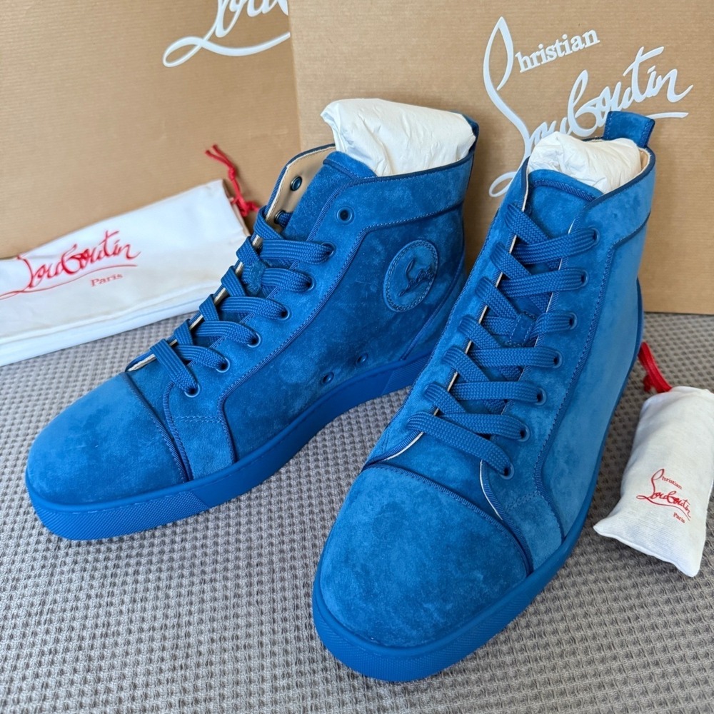 CHRISTIAN LOUBOUTIN 3161213 Louis Orlando Flat High Top Sneakers, sz 44.5